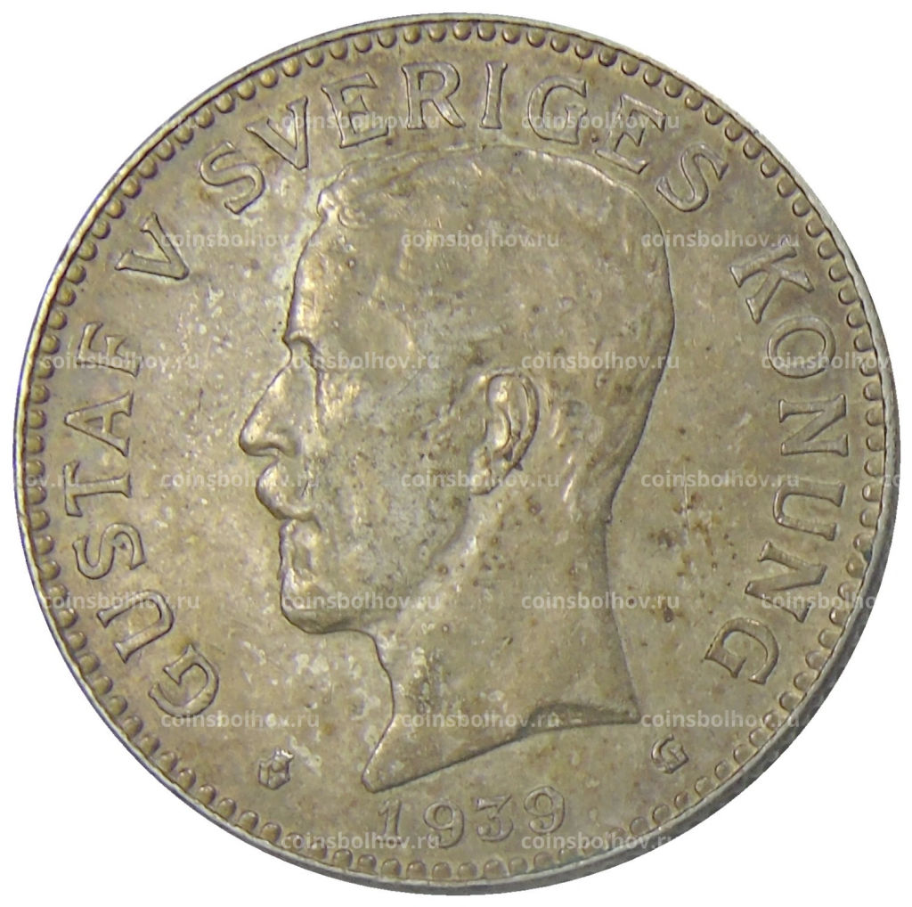 2 кроны 1939 года Швеция
