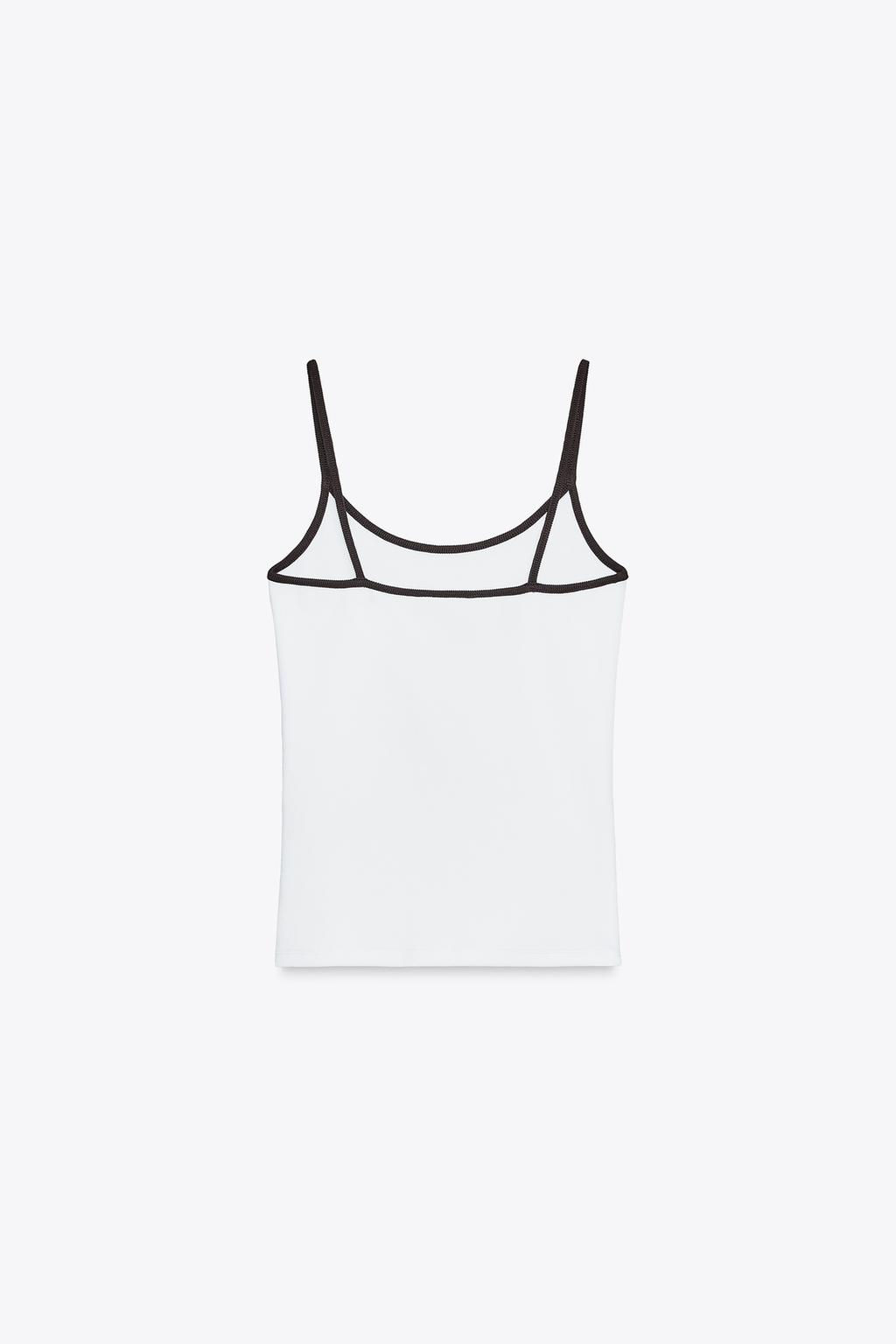 CONTRAST STRAP VEST TOP - Zara фото 11