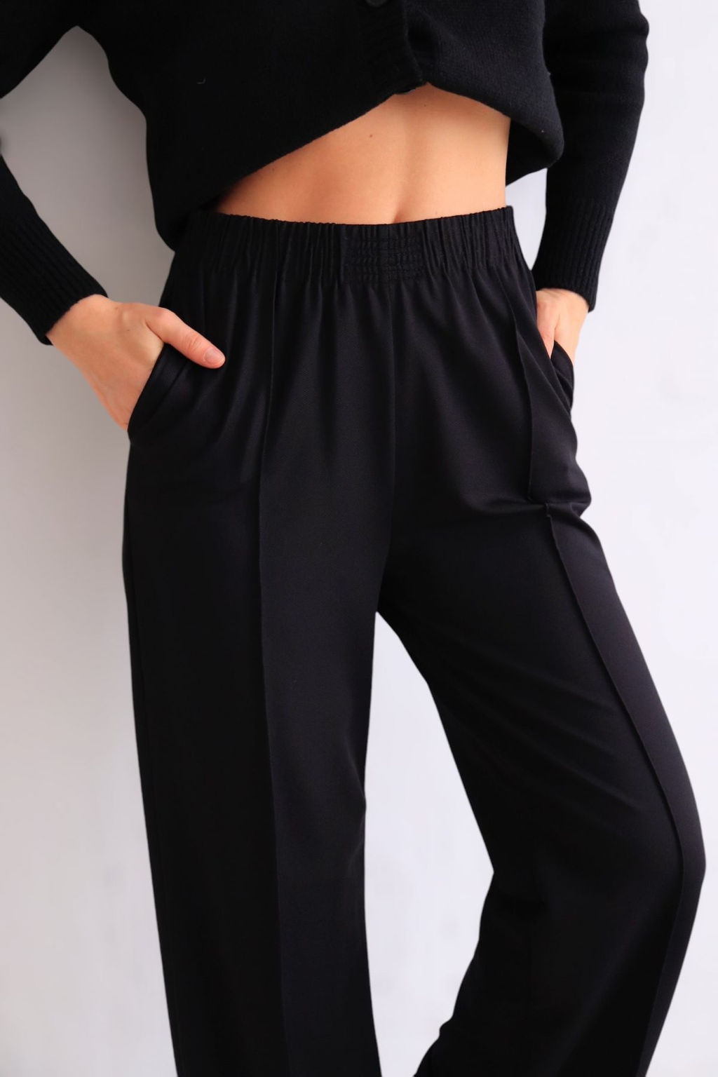 Брюки базовые чёрные - Martichelli фото 42