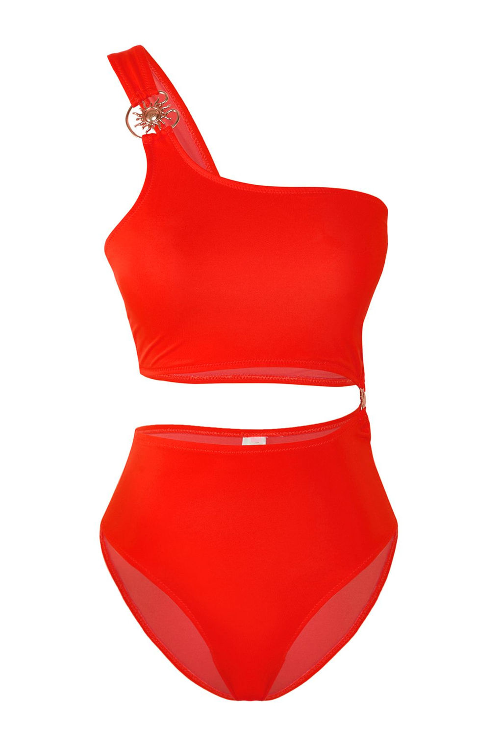 TRENDYOLMILLA Turuncu Tek Omuz Gunes Aksesuarl? Premium Cut Out/Pencereli Regular Mayokini TBESS25MA00046 фото 5