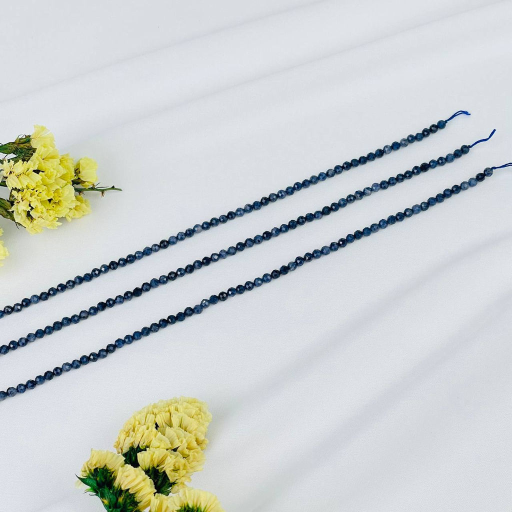 Бусины для украшений из Сапфира (114 бусин) 39 см