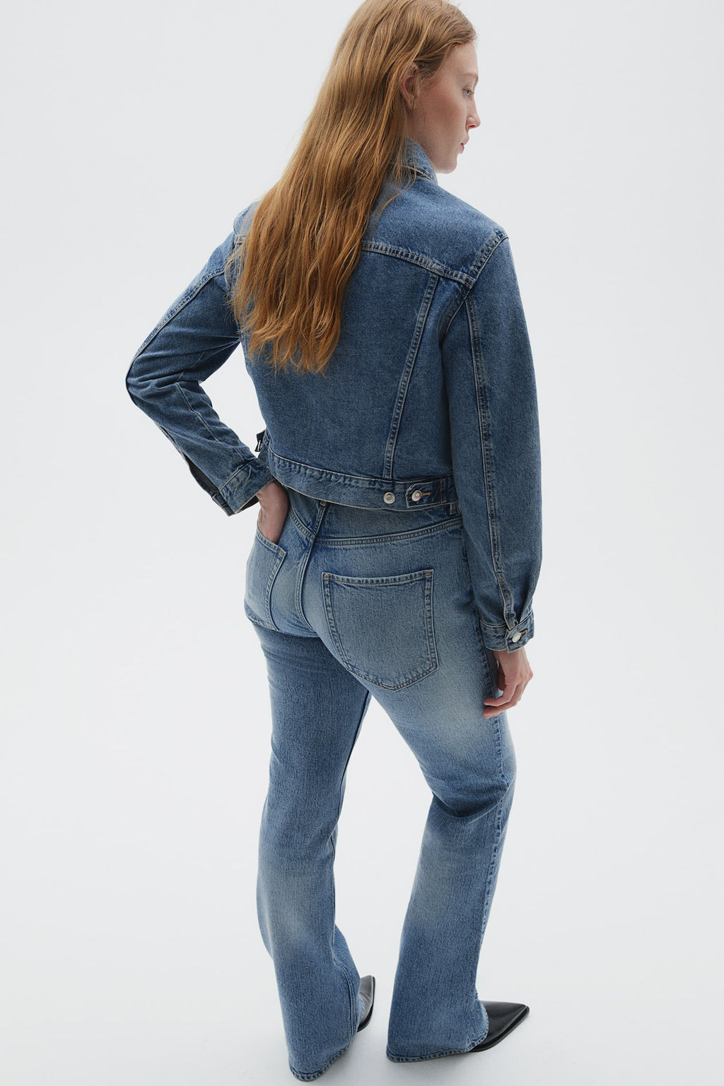 Curvy Fit Bootcut High Jeans - H&m фото 5
