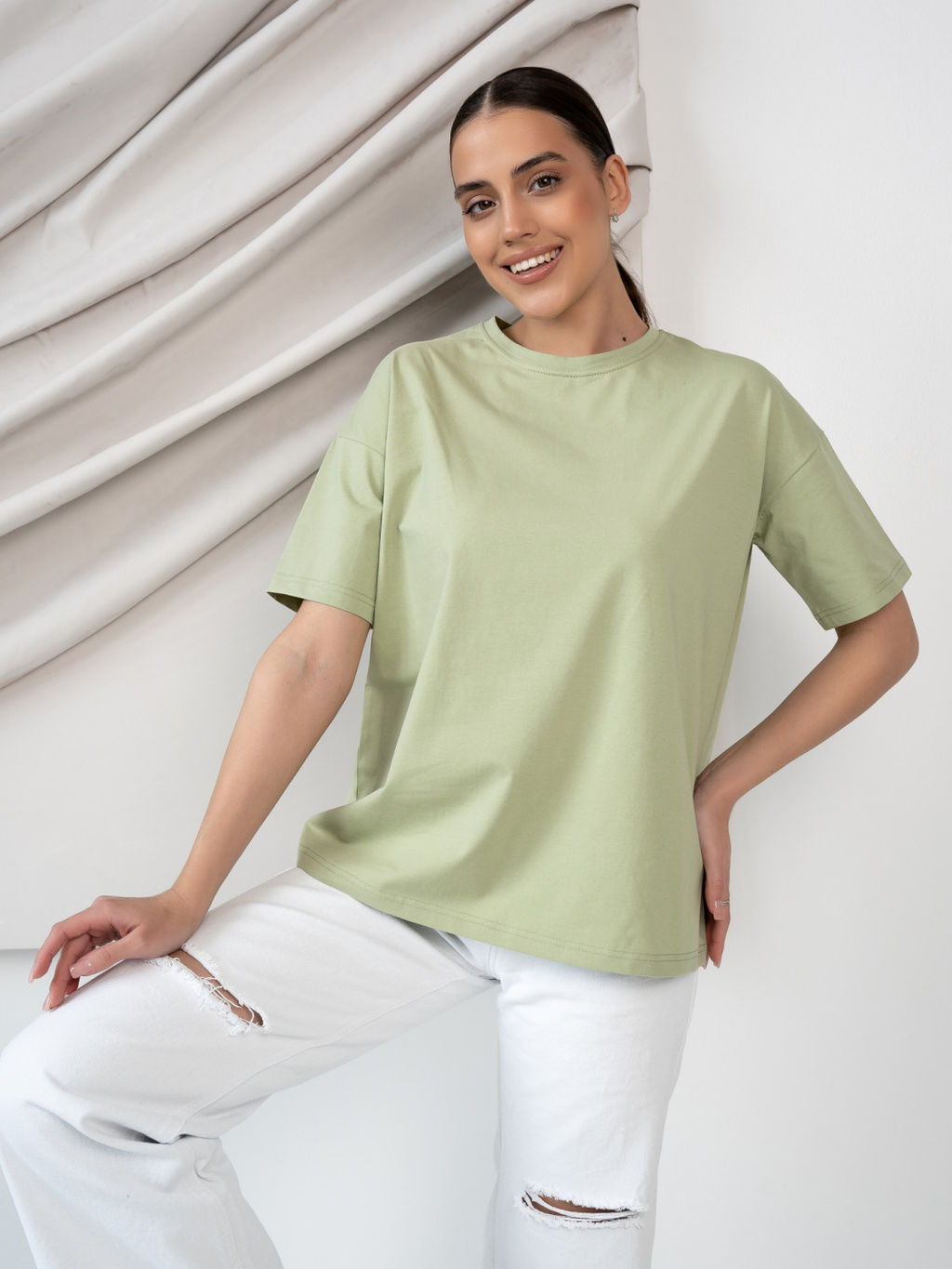 Футболка унисекс Оверсайз, цв. Фисташка