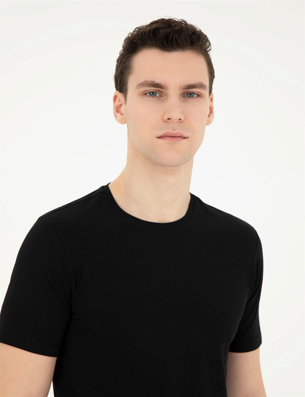 Siyah Slim Fit Basic Ti__rt - Pierre cardin фото 2
