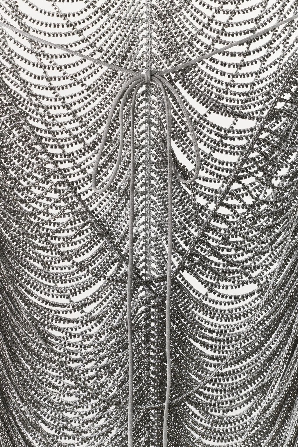VESTIDO CORTO HALTER BRILLOS / Plata - Zara фото 8