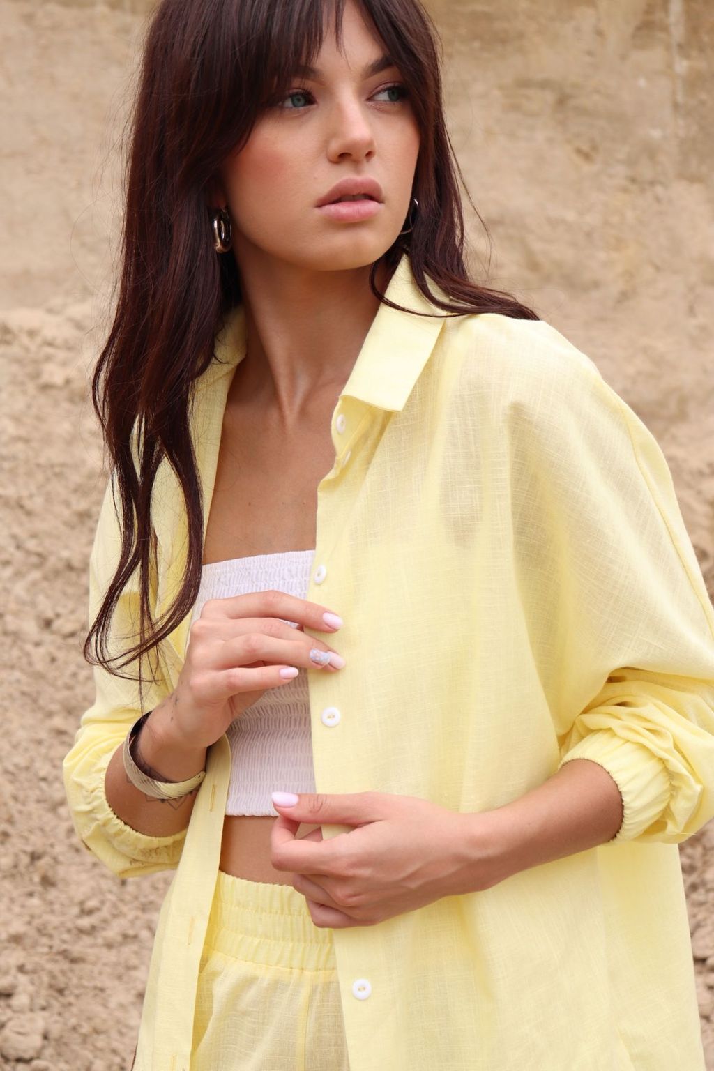 7010 Костюм летний с кюлотами лимонный - Martichelli фото 7