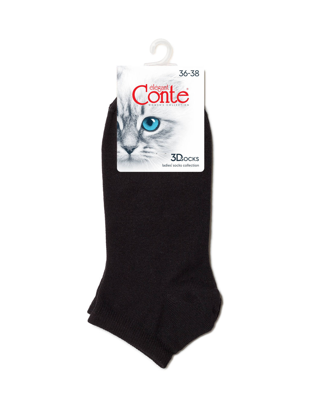 Цена за 2 пары. Носки Короткие CONTE 3DSOCKS Носки женские (короткие) черный - Conte elegant фото 2