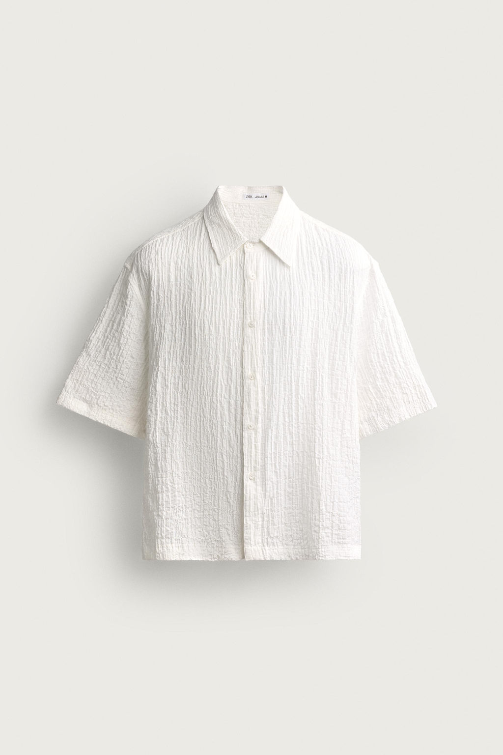 CAMISA RELAXED FIT RELIEVE / Blanco roto - Zara фото 7