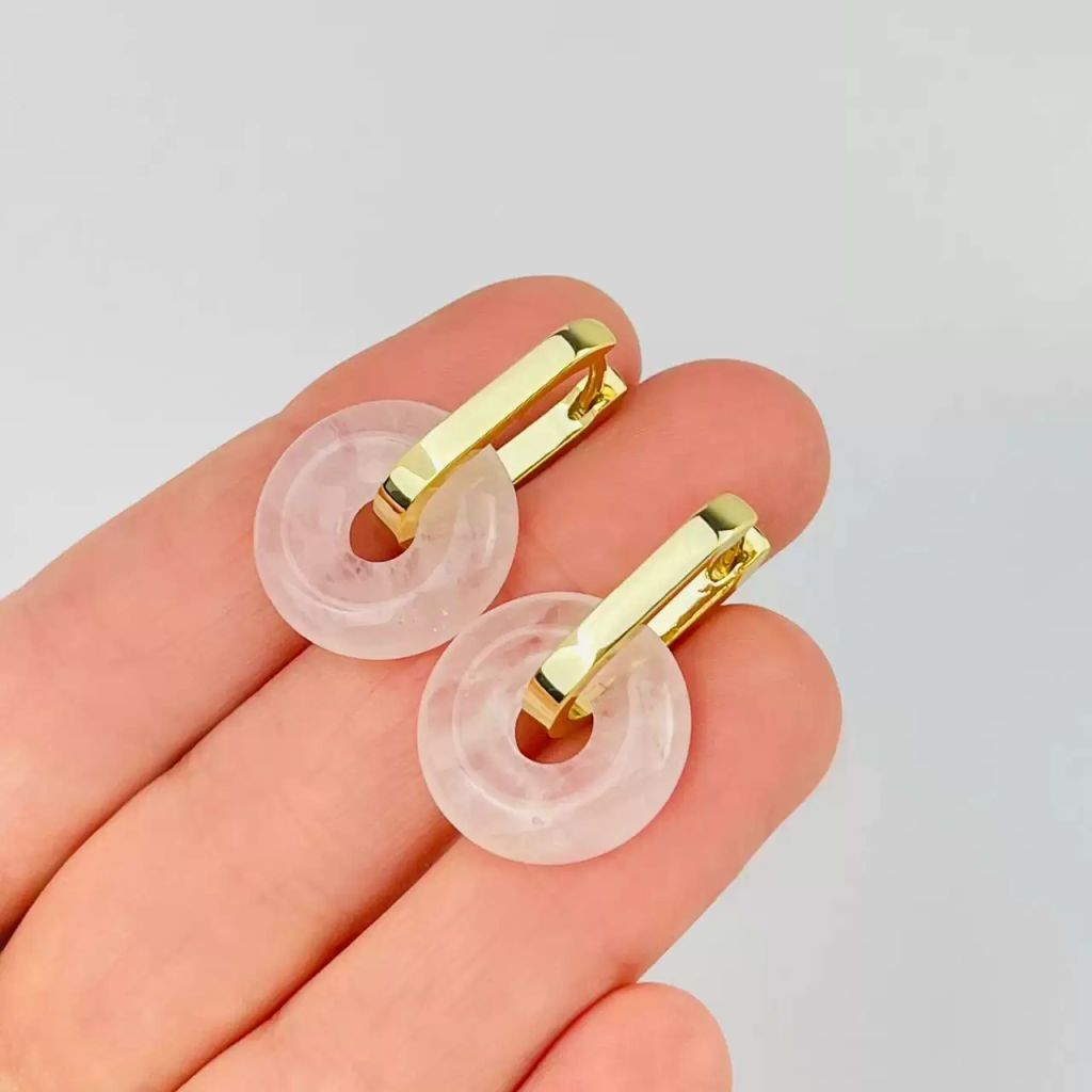 Серьги с Розовым кварцем - Радуга самоцветов фото 2