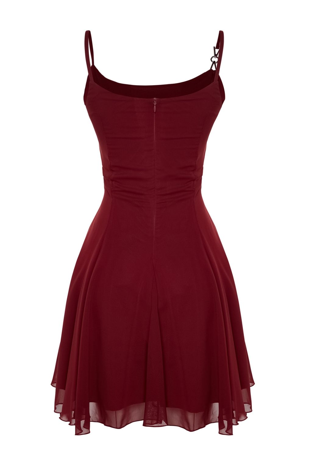 TRENDYOLMILLA Siyah A-Kesim Astarl? Dokuma Sifon K?sa Abiye Gece Elbise TPRSS23EL00033  фото 24