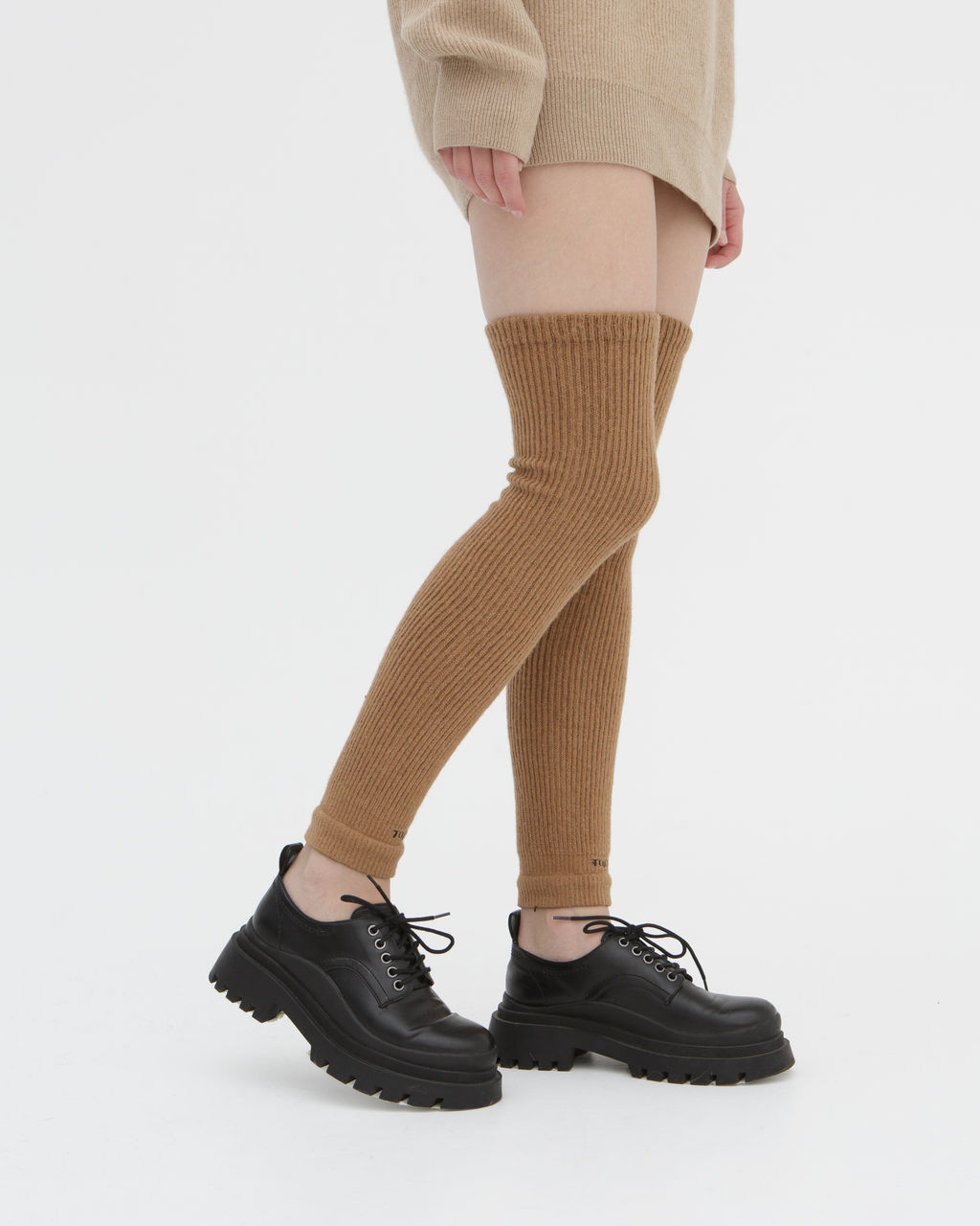 Гетры из монгольской шерсти рыжие