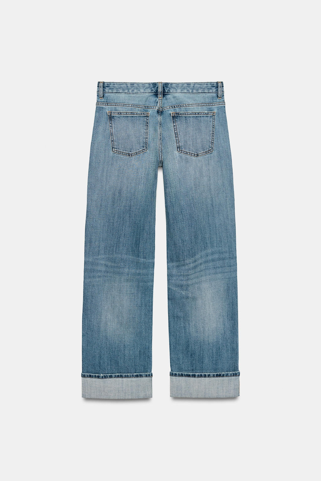 JEANS TRF LOOSE FOLDED TIRO BAJO / Azul - Zara фото 8