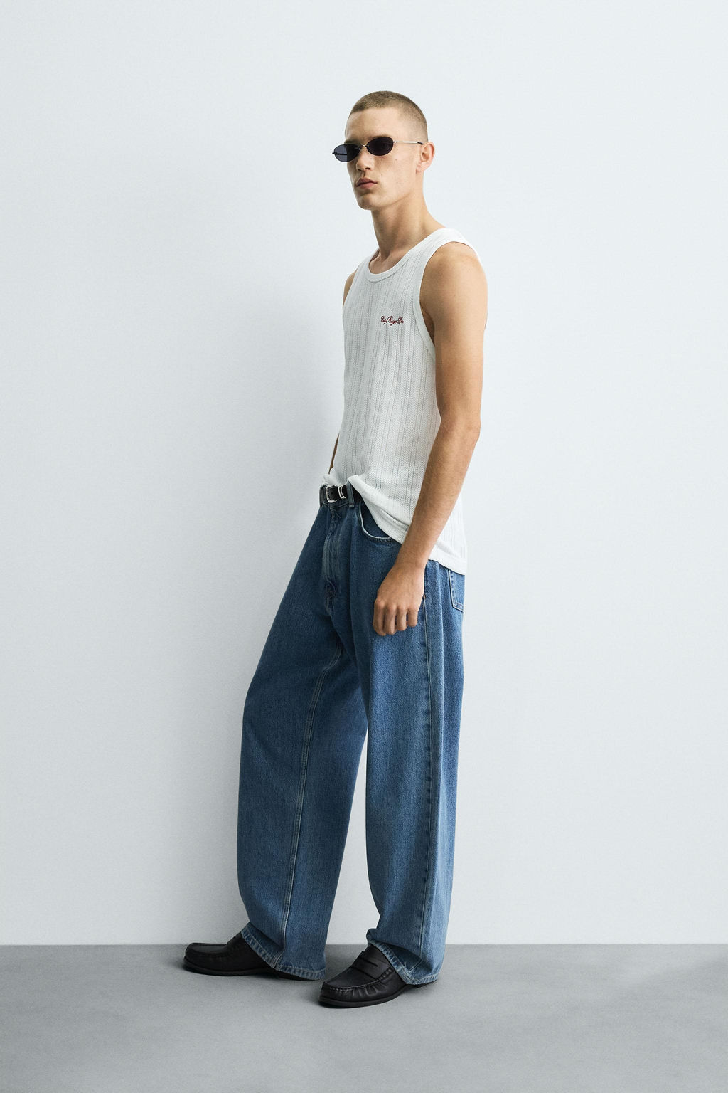 EMBROIDERED RIB TANK T-SHIRT - Zara фото 4
