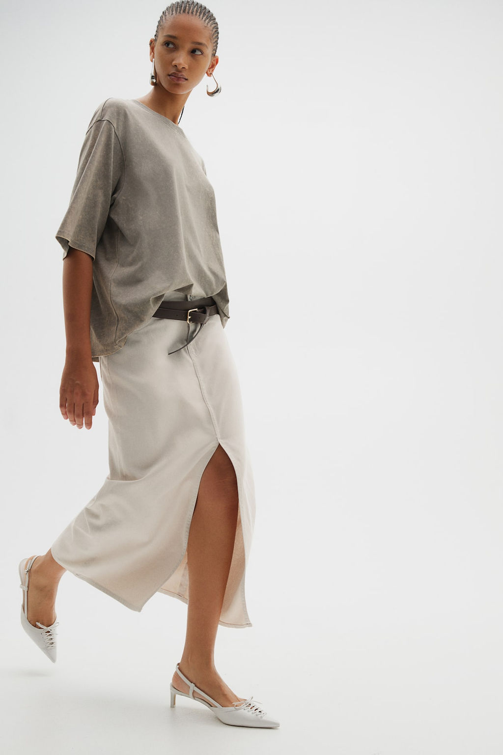 Falda de sarga con abertura - H&m фото 4