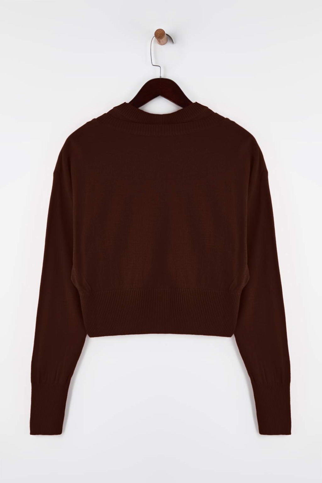 Kahverengi Bisiklet Yaka Birlesik Bluz-H?rka Triko Kazak TWOAW26KZ00280