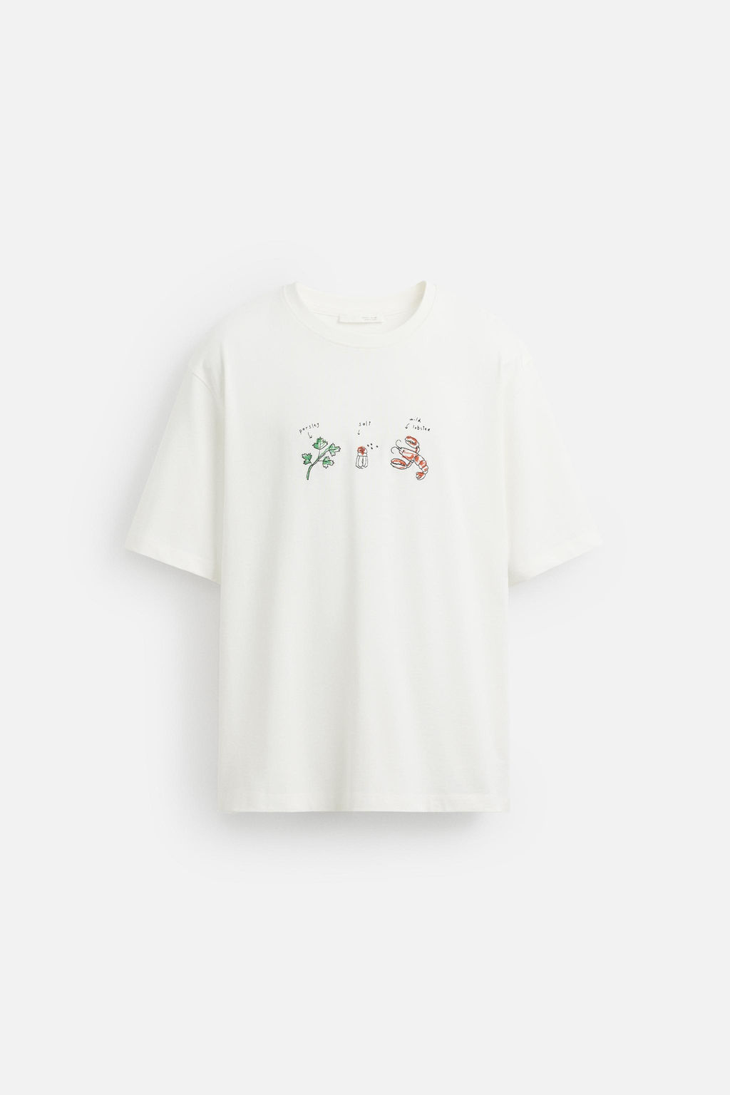 CONTRAST EMBROIDERY T-SHIRT - Zara фото 7