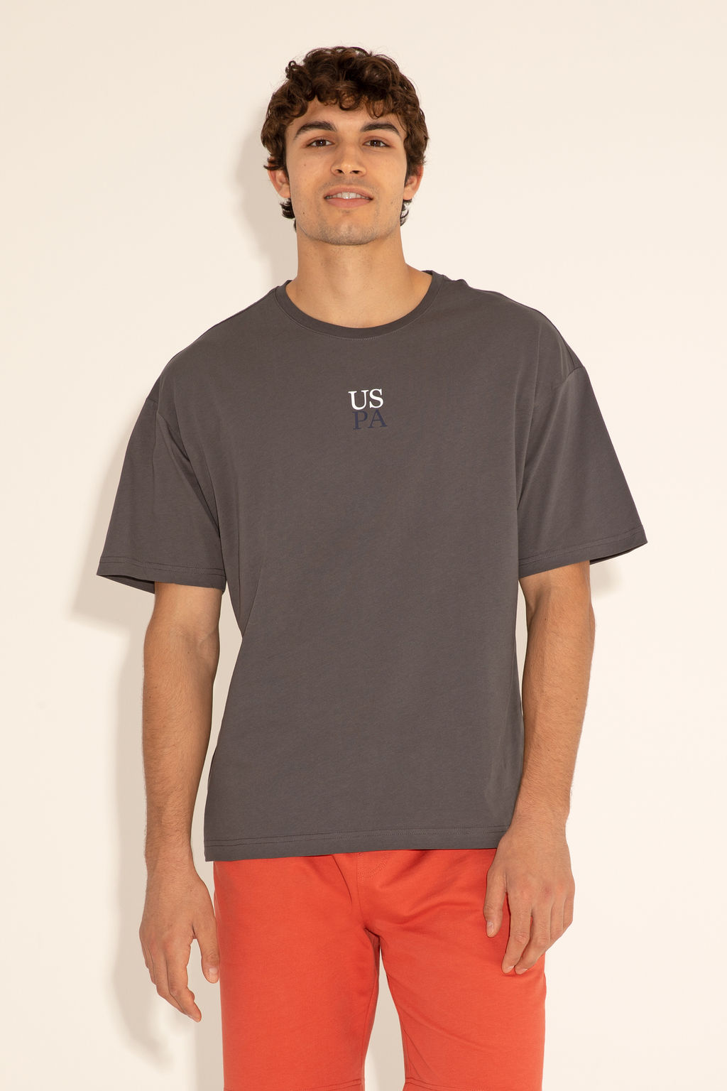 Футболка U.S. Polo Assn мужская антрацитовая из хлопка  фото 19