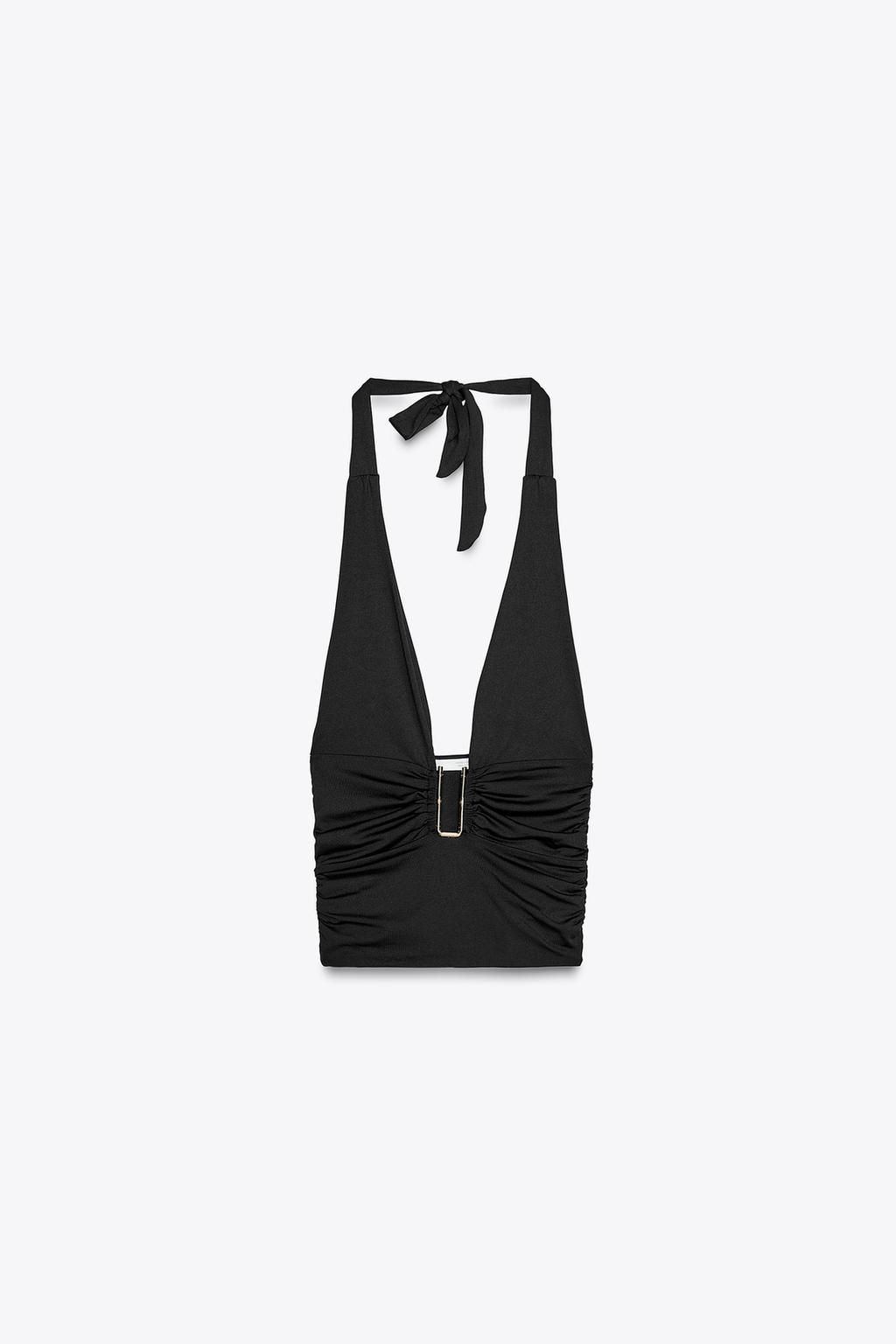 DRAPED HALTER TOP - Zara фото 14