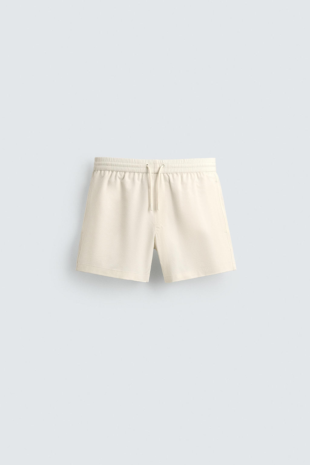 MID-LENGTH SEERSUCKER SWIMMING TRUNKS - Zara фото 15