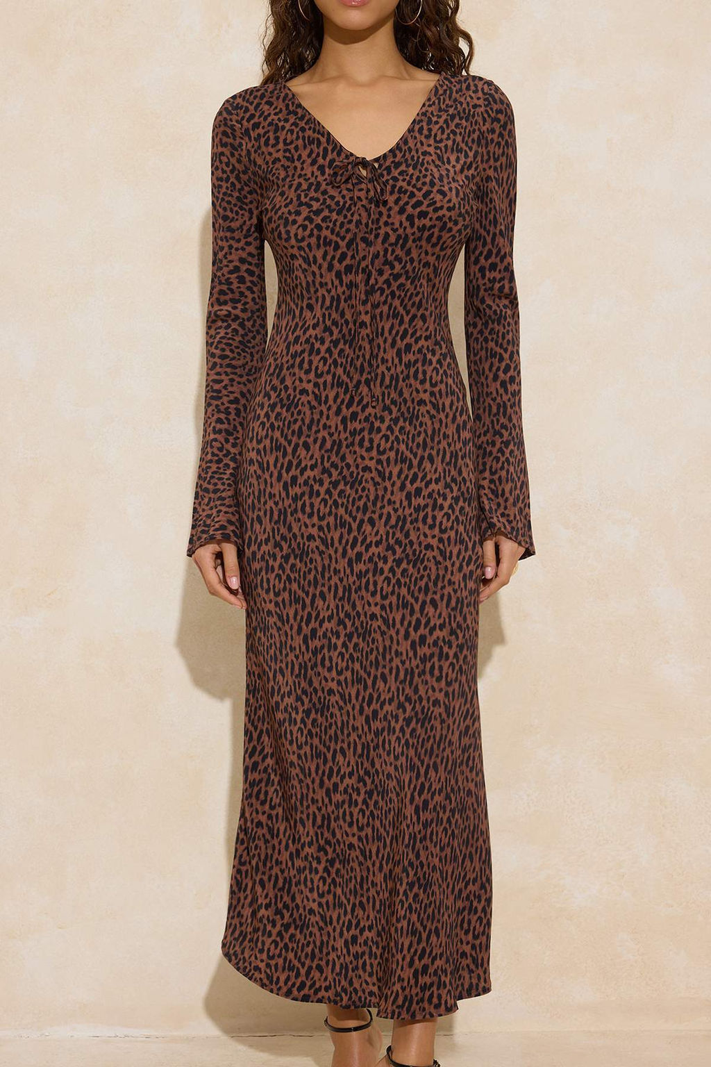 Cok Renkli Animal Baglama Detayl? Midi Dokuma Elbise TWOSS26EL00067