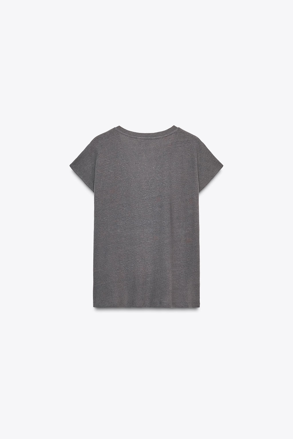 COTTON - LINEN BLEND T-SHIRT - Zara фото 5