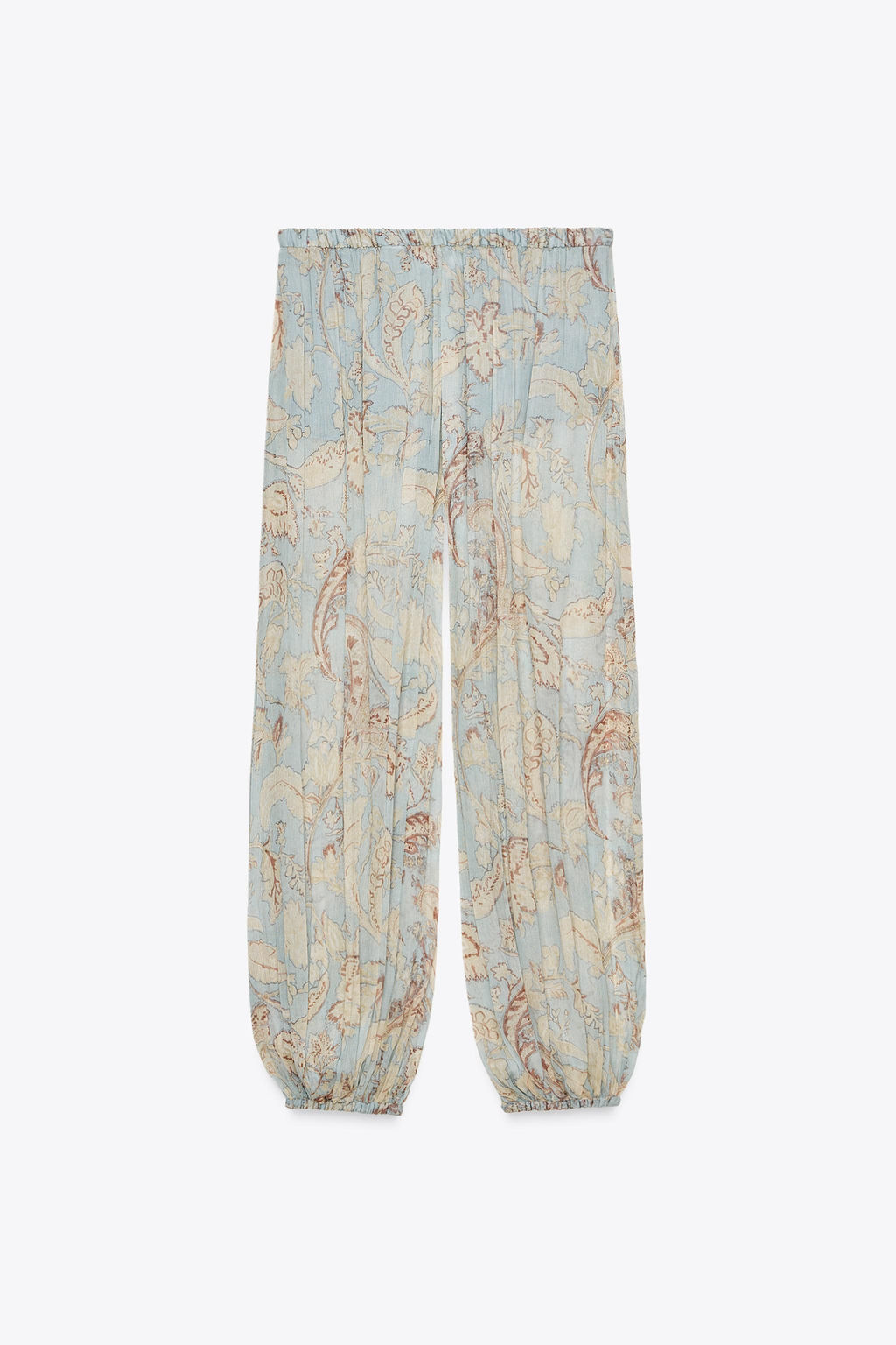 ZW COLLECTION FLORAL PUFF TROUSERS - Zara фото 8