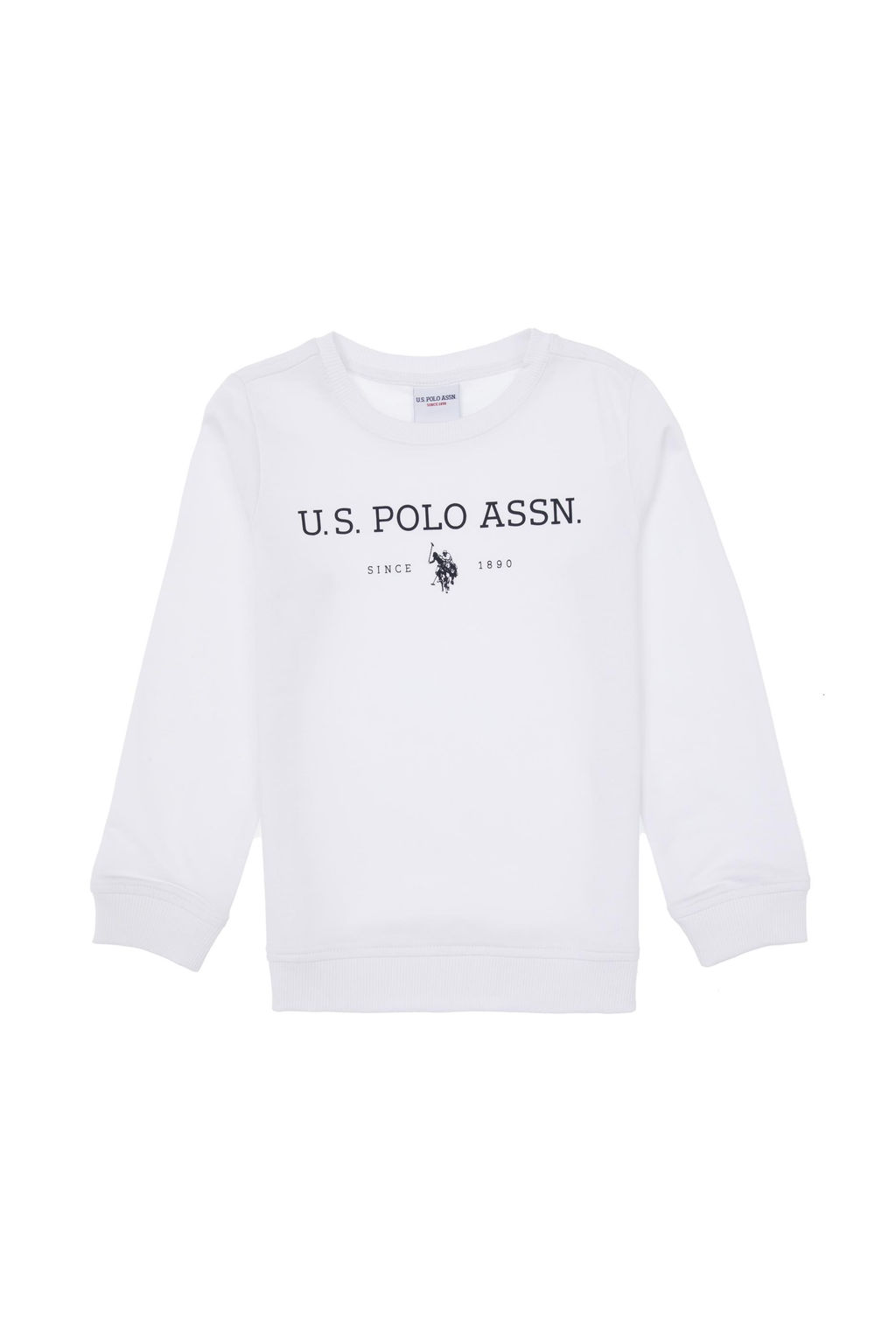 Erkek _ocuk Beyaz Bisiklet Yaka Sweatshirt - U.s. polo assn фото 2