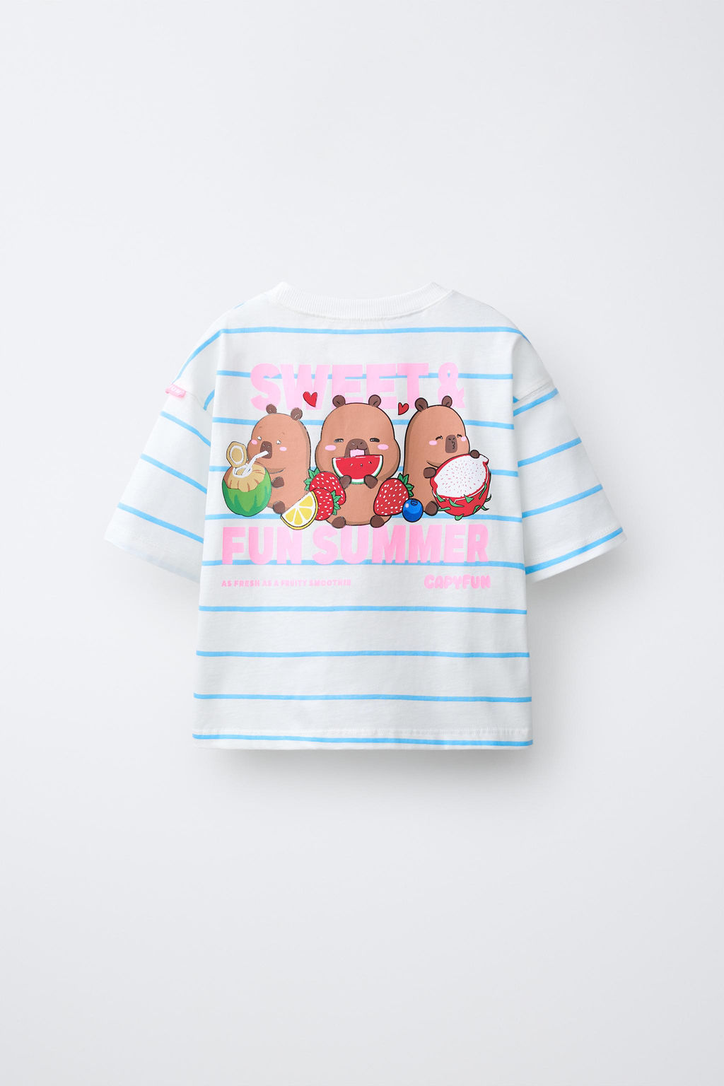 CAMISETA RAYAS CAPIBARA CAPYFUN  / Blanco - Zara фото 2