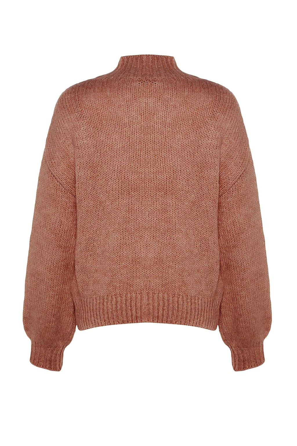 Mor Yumusak Dokulu Kal?n Bisiklet Yaka Triko Kazak TWOAW24KZ00290 - Trendyolmilla фото 17