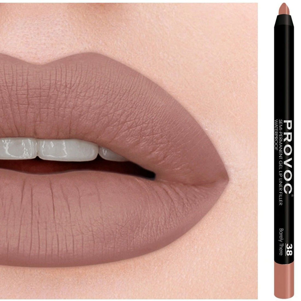 Provoc Гелевая подводка для губ в карандаше, Provoc 038 Barely There Светло-кофейный 1 шт.  фото 2