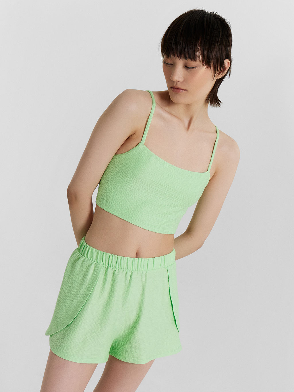 Комплект домашний женский зеленый яблочный 592454