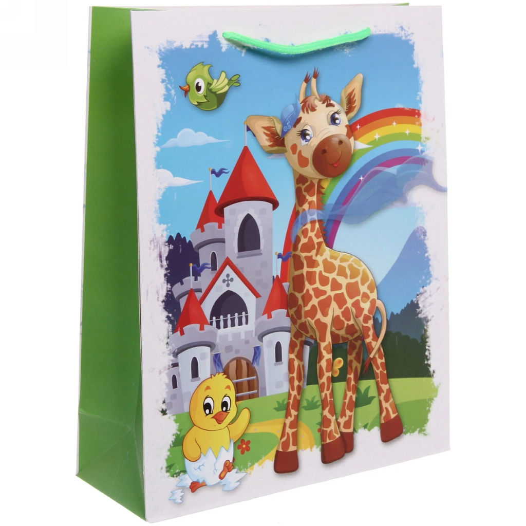 Цена за 12 шт. Пакет подарочный "Мультяшки" 26*32*10 см - АКЦИЯ