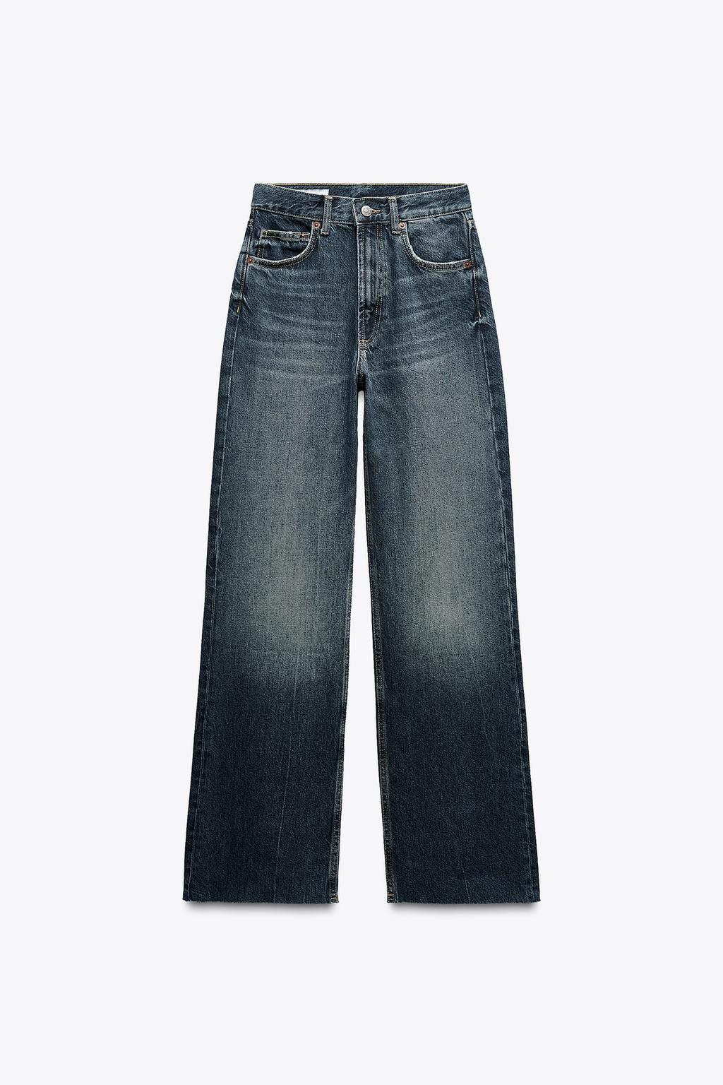 TRF HIGH-WAIST WIDE-LEG FULL-LENGTH JEANS - Zara фото 22