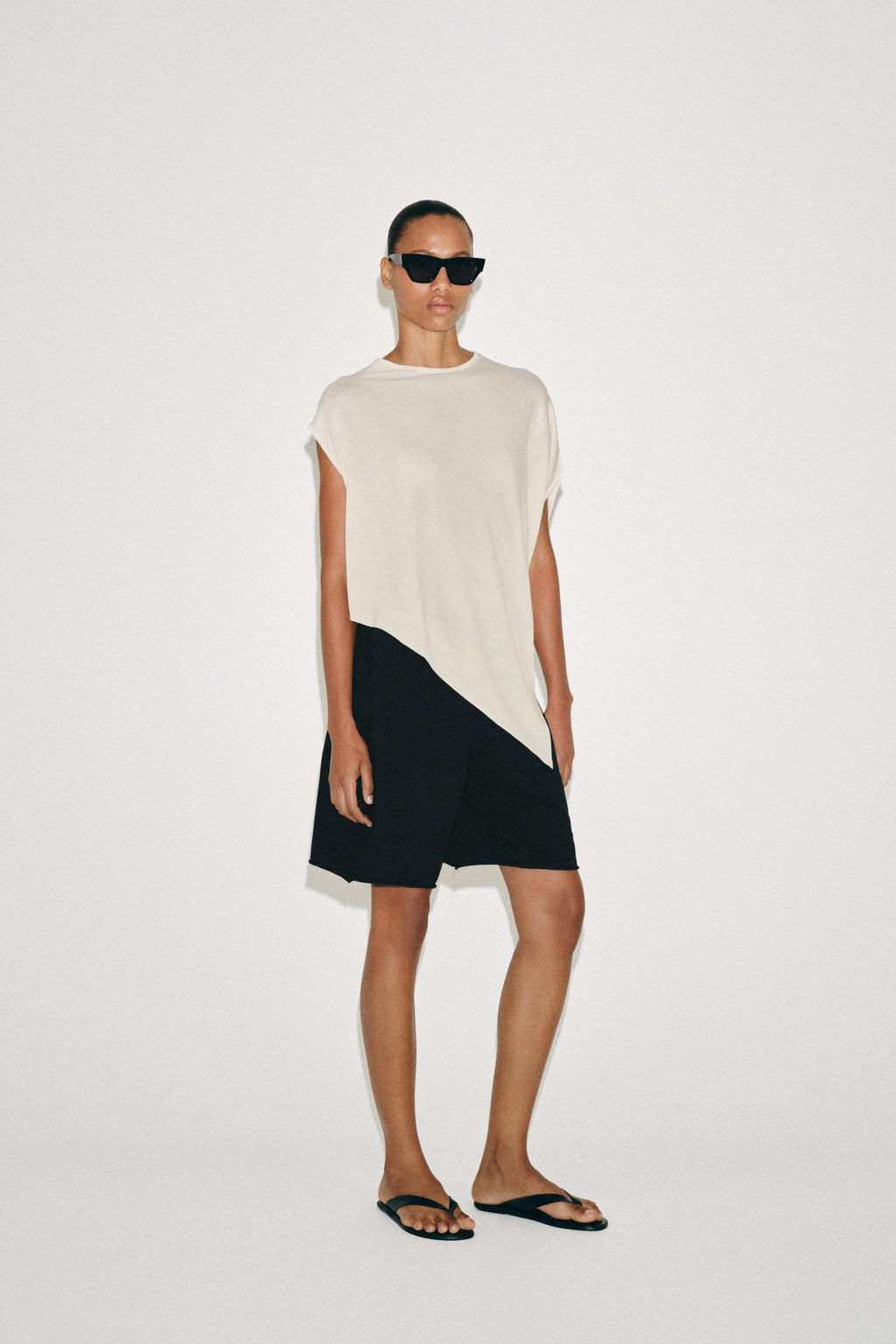 TOP ASIM?TRICO PUNTO / crudo-blanco - Zara фото 4