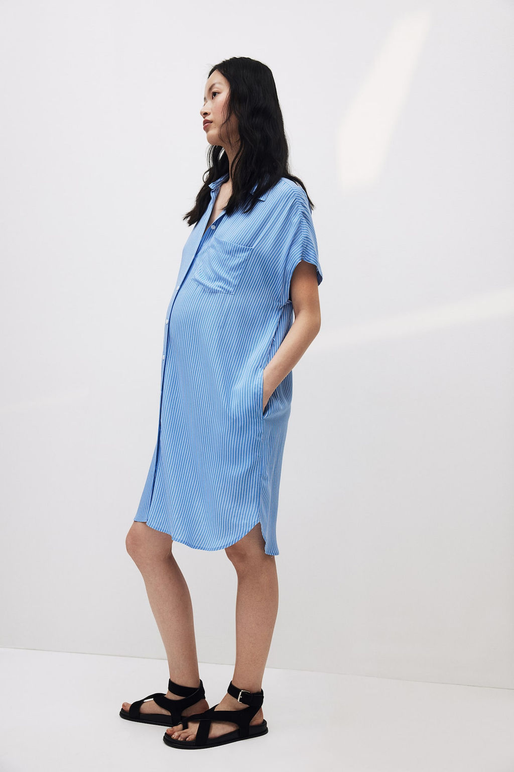 MAMA Vestido camisero con cinturon de anudar - H&m фото 4
