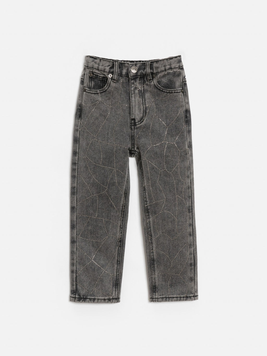 ACOOLA / Брюки джинсовые детские для девочек Olan1 серый