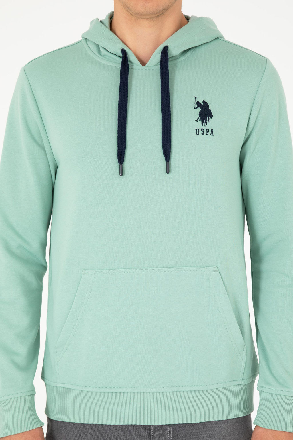 Мужская базовая толстовка зеленого цвета - U.s. polo assn фото 6