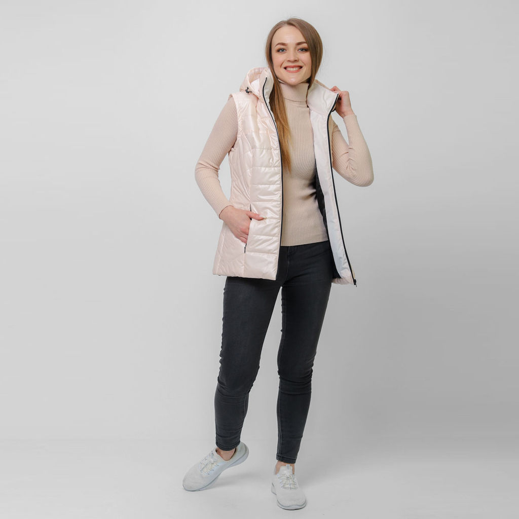 RODOS Жилет женский демисезон М-249 Светло-розовый  фото 32