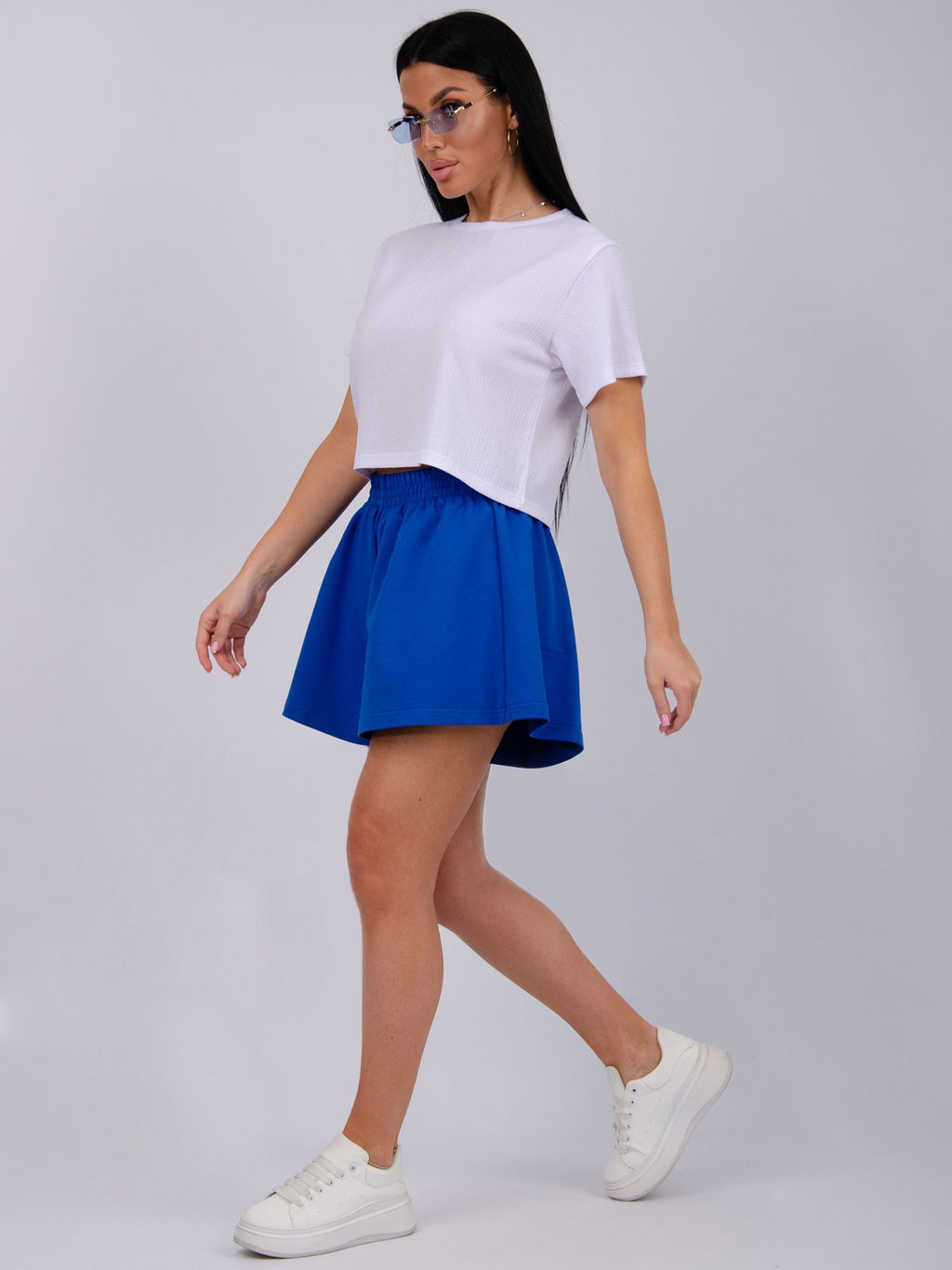 Шорты Лолита, футер с лайкрой - Малина фото 46