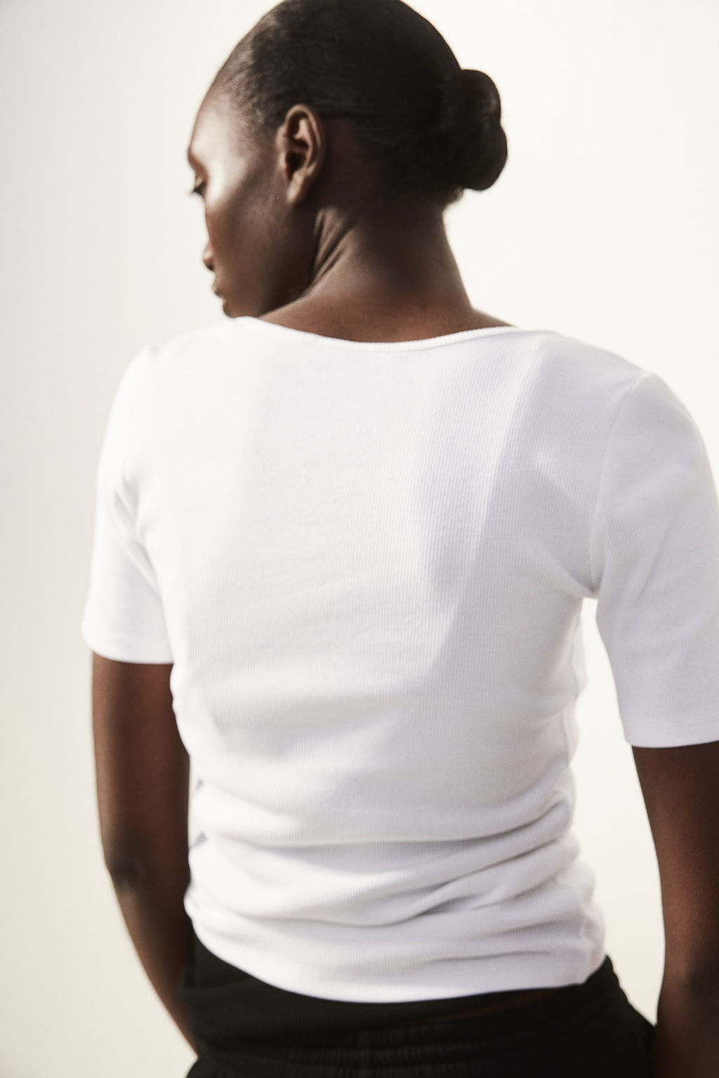 Camiseta de canale con cuello panadero - H&m фото 4