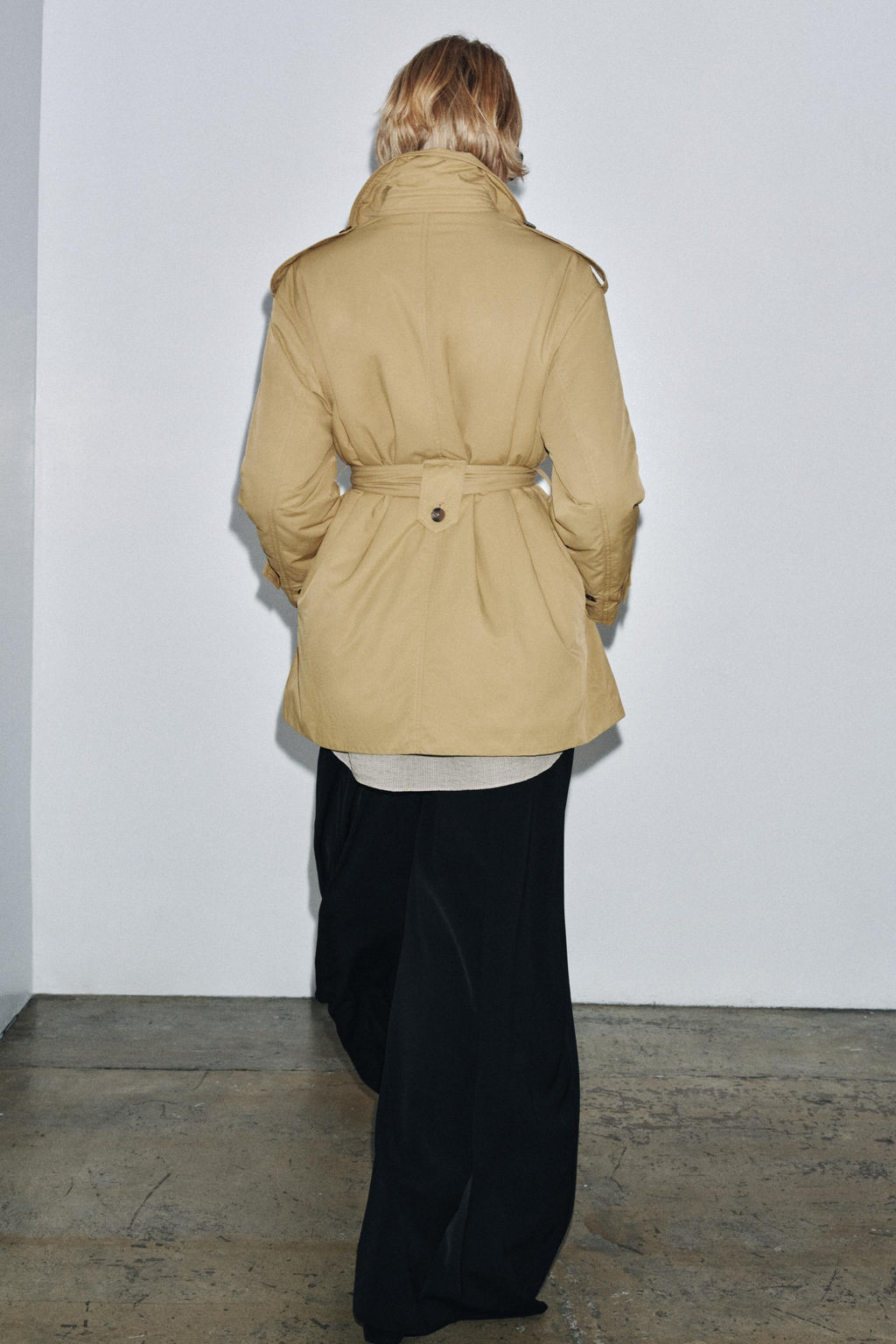ZW COLLECTION PADDED TRENCH COAT WITH BELT - Zara фото 3