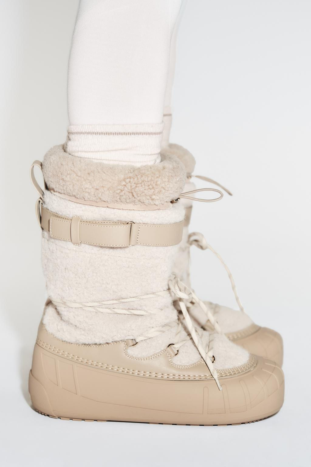 SHEARLING EFFECT ANKLE BOOTS SKI COLLECTION, CHARACTERISTICS - Zara фото 2