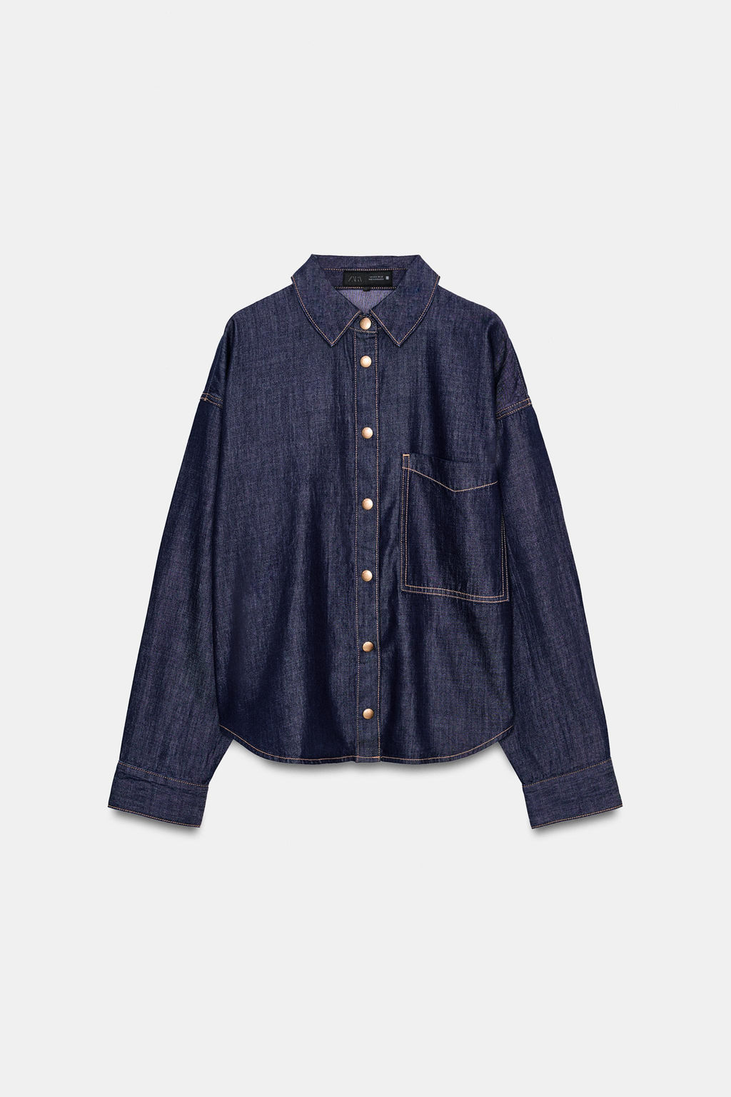 CAMISA Z1975 DENIM OVERSIZE / Azul - Zara фото 6