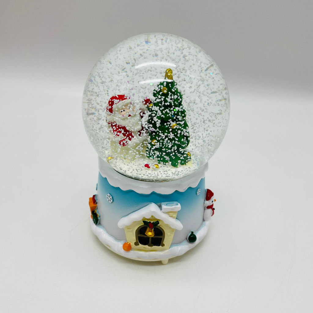 Новогодний декор - Снежный шар 16 см (стекло, свет, музыка) в ассортименте - Ип лебедев о.ю фото 5