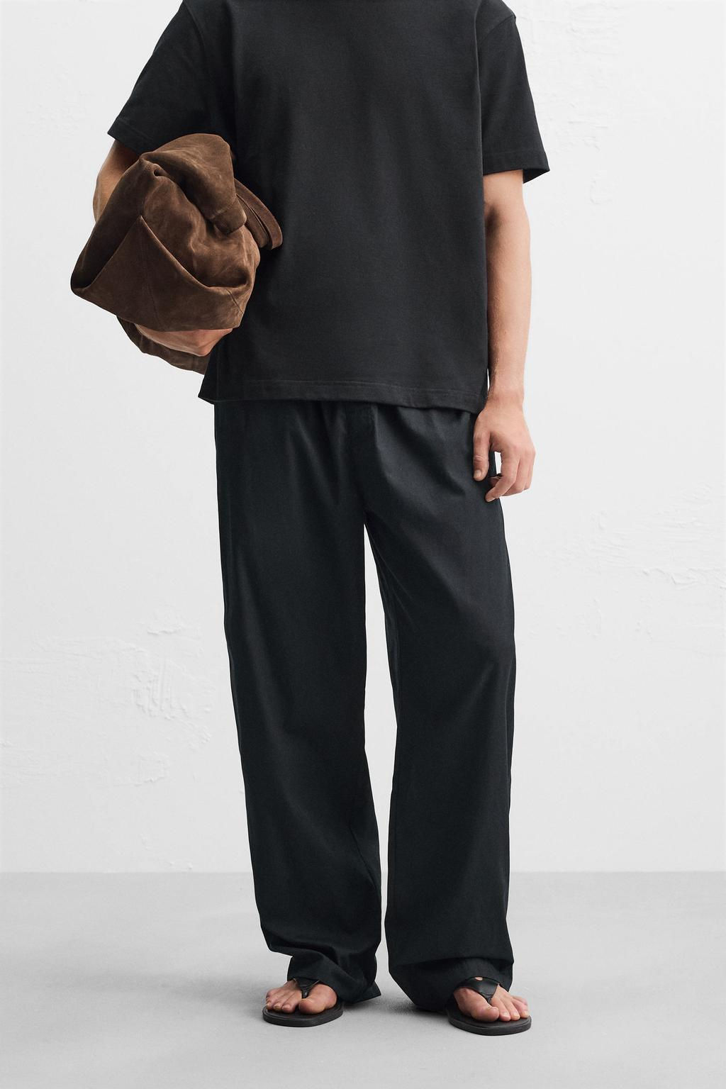 WASHED POPLIN TROUSERS - Zara фото 2