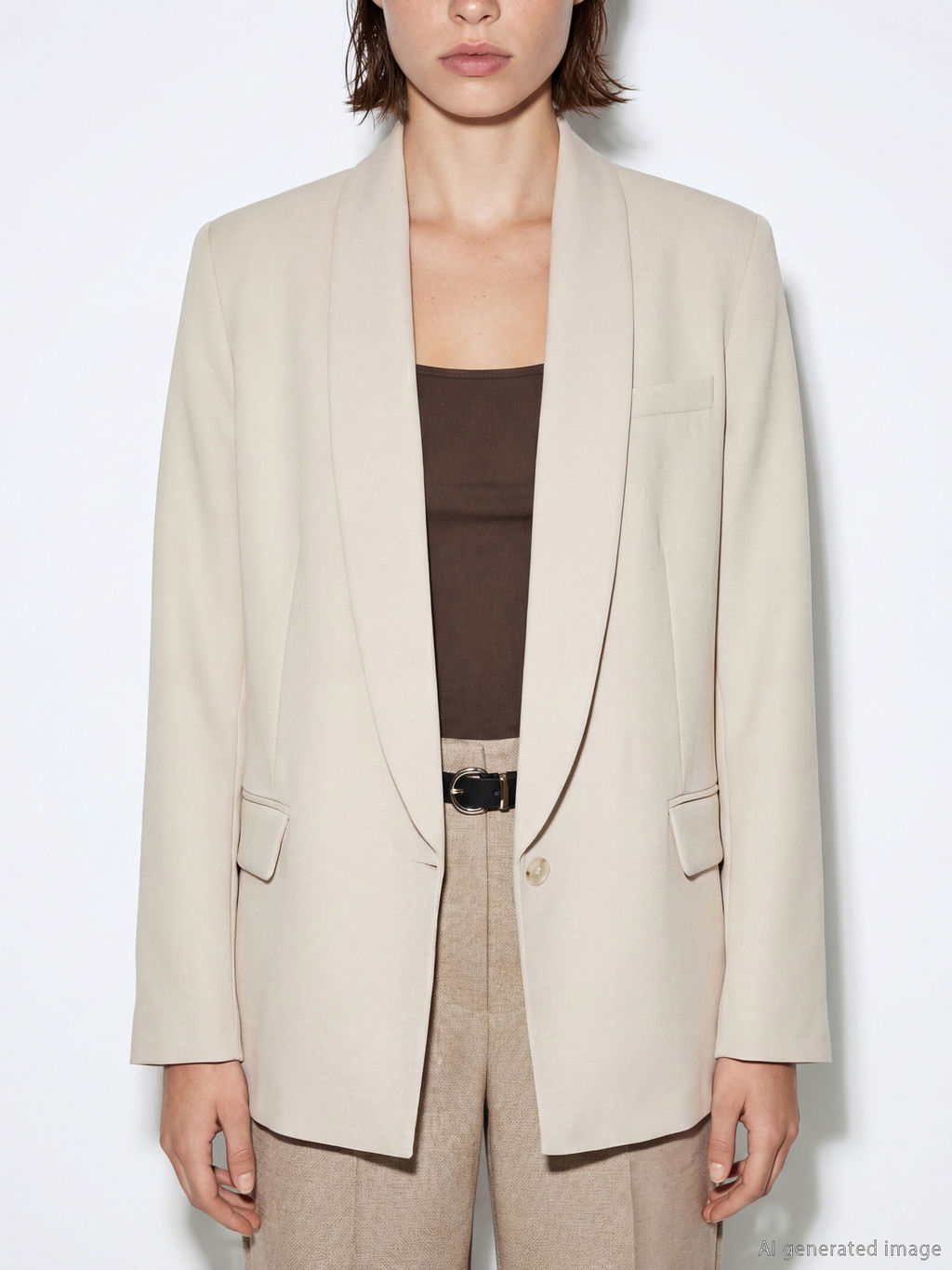 ?al Yaka Krep Kad?n Blazer Ceket