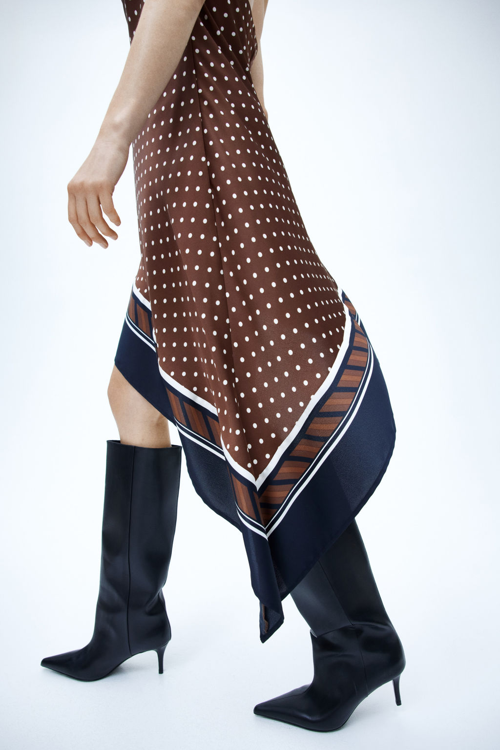 Vestido halter asim?trico de sat?n - H&m фото 2