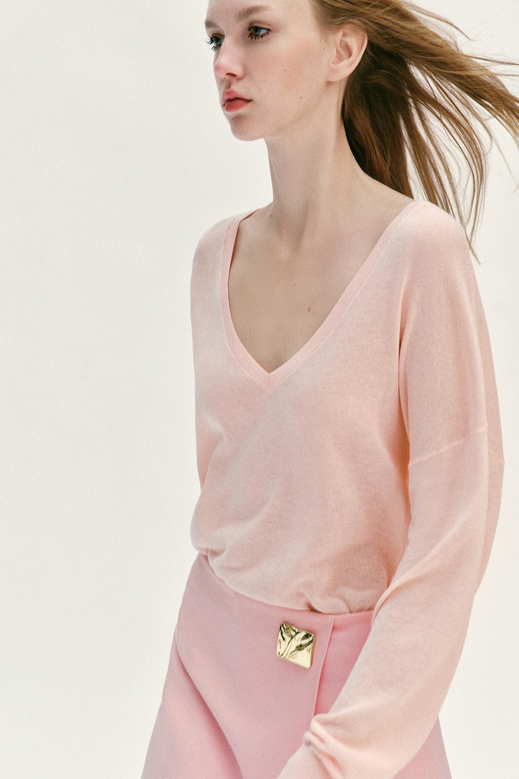 FALDA PANTAL?N ASIM?TRICA APLIQUE / Rosa - Zara фото 2