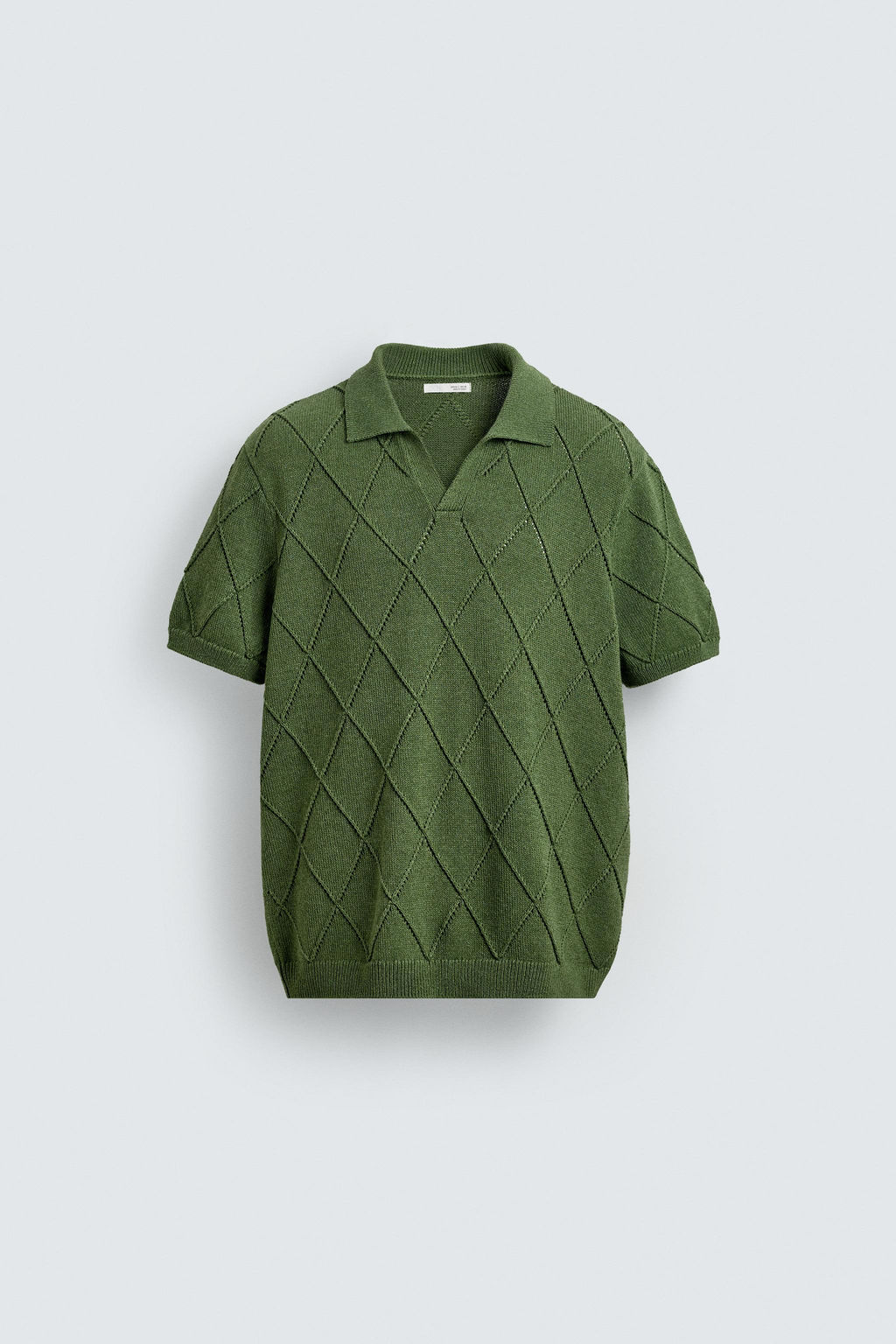 OPENWORK TEXTURED KNIT POLO SHIRT - Zara фото 15