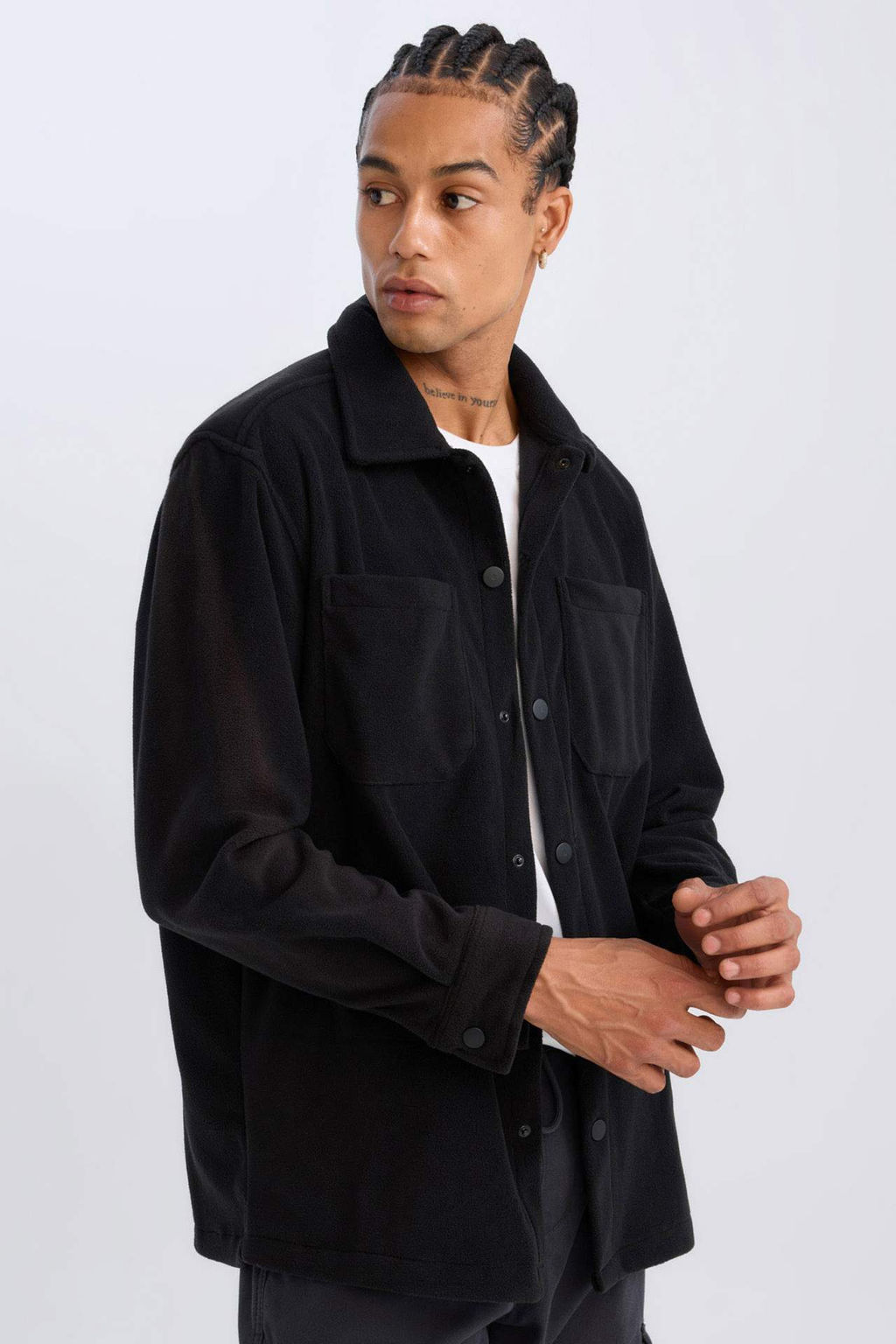 Relax Fit Polar Uzun Kollu Gomlek - Defacto фото 3